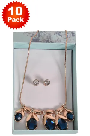 10 Pack Ladies Plated Earrings and Pendant Gift Set