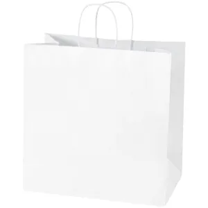 13 x 7 x 13" White Shopping Bags