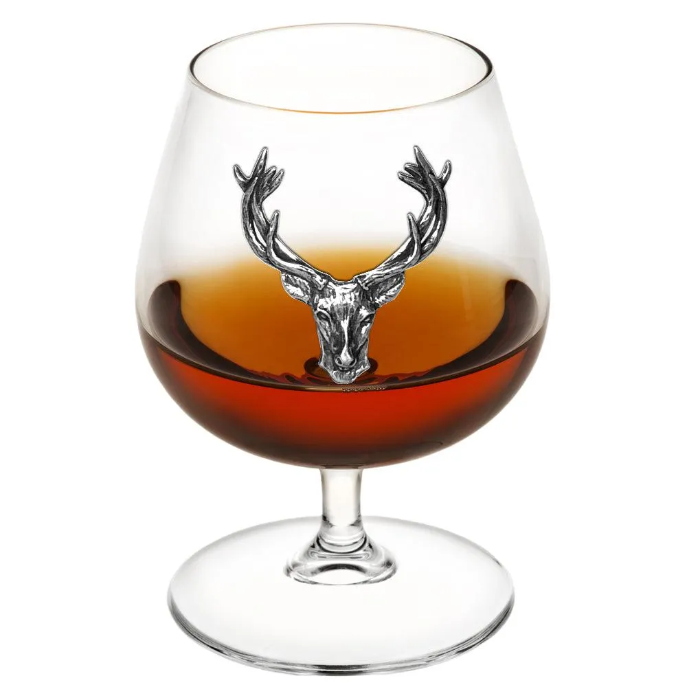 410ml Pewter Stag Brandy Cognac Snifter Glass