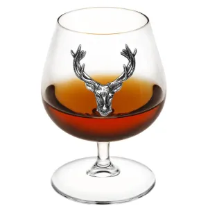 410ml Pewter Stag Brandy Cognac Snifter Glass