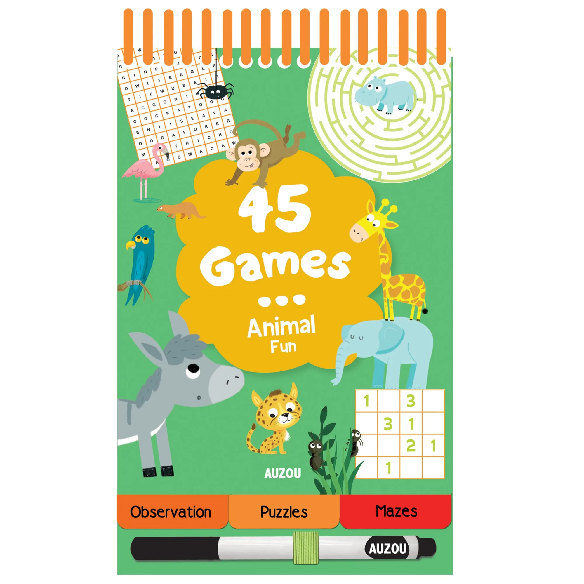 45 Games - Animals Activity Book