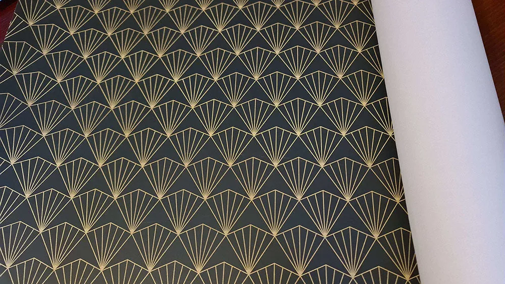 Art Deco Wrapping Paper Set - Large Shell (5 sheets 700mm x 500mm)