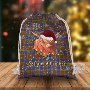 Balfour Tartan Christmas Santa's Bag with Highland Cow