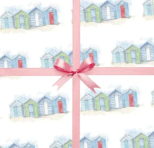 Beach Hut Gift Wrapping Gift Wrap and Tag Pack