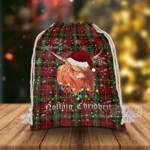 Blackstock Tartan Christmas Santa's Bag with Highland Cow