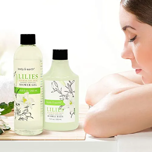 Body and Earth Spa Basket Bath Gifts Set for Her 10 Pieces