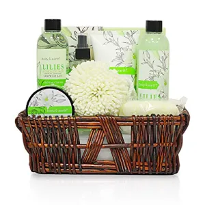 Body and Earth Spa Basket Bath Gifts Set for Her 10 Pieces