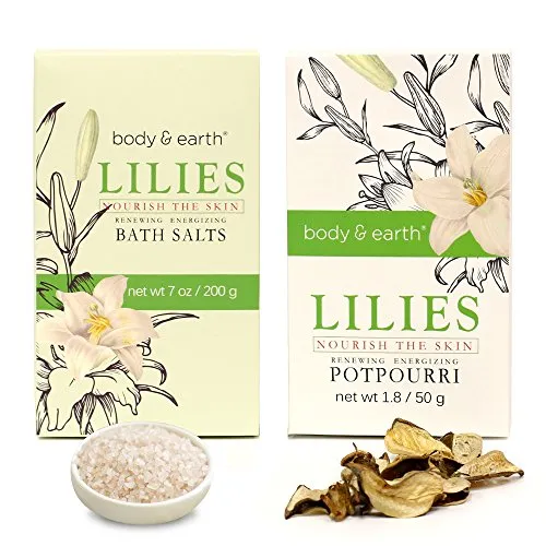 Body and Earth Spa Basket Bath Gifts Set for Her 10 Pieces
