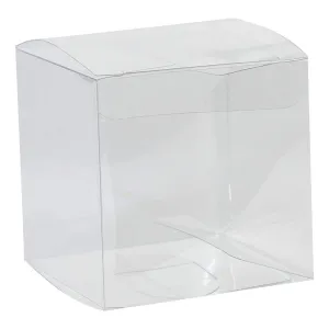 Clear Plastic Gift Boxes 2"x2"x2" 48 Pack