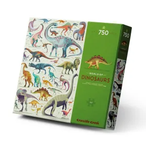 Crocodile Creek 750pc Puzzle - World of Animals Dinosaurs