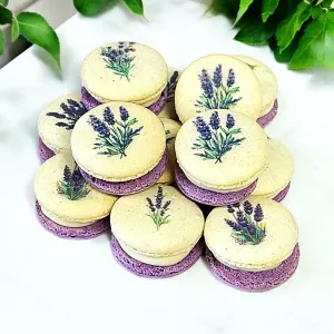 Customizable Lavender French Macarons Set