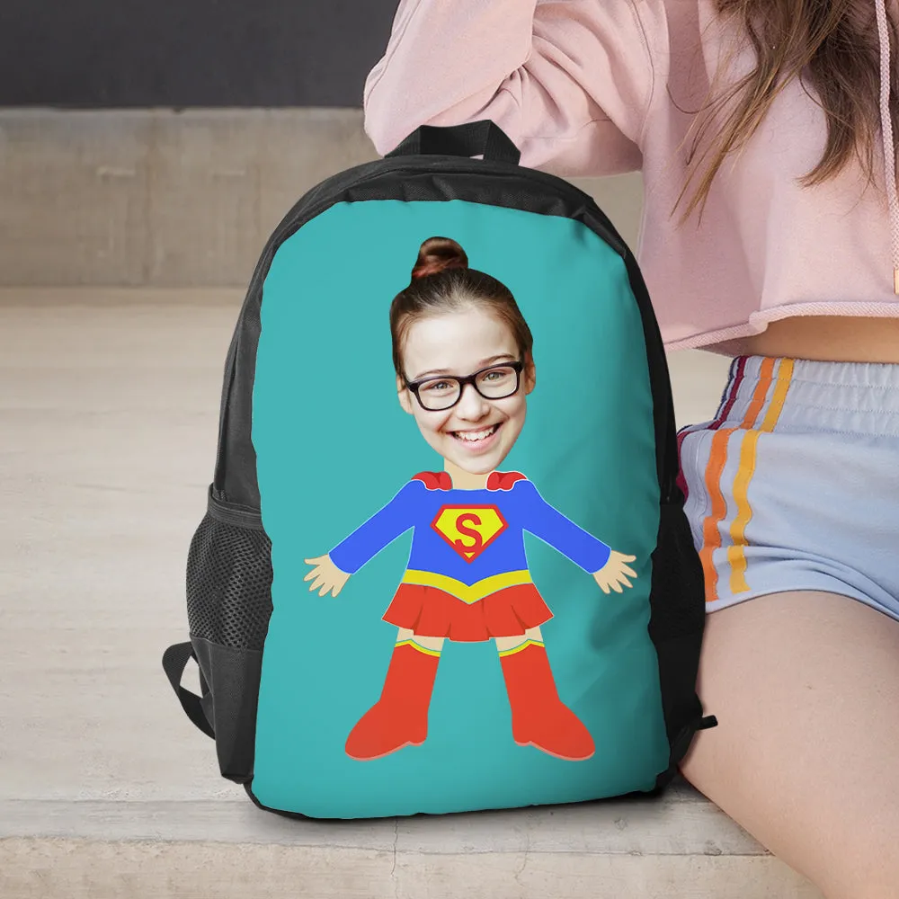 Customized Super Girl Bookbags Minime Backpacks Back To School Gifts For Kids Girls Gifts