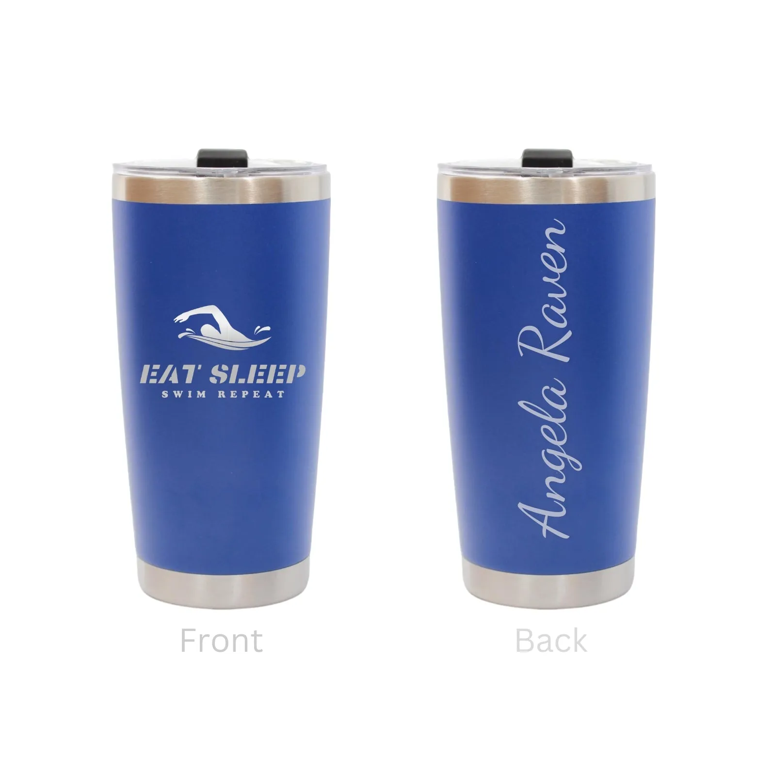 Dashing Nova ™ Personalized Custom Name Tumbler Inspirational Quotes Best Presents Swim Gifts for Swimmers and Coaches