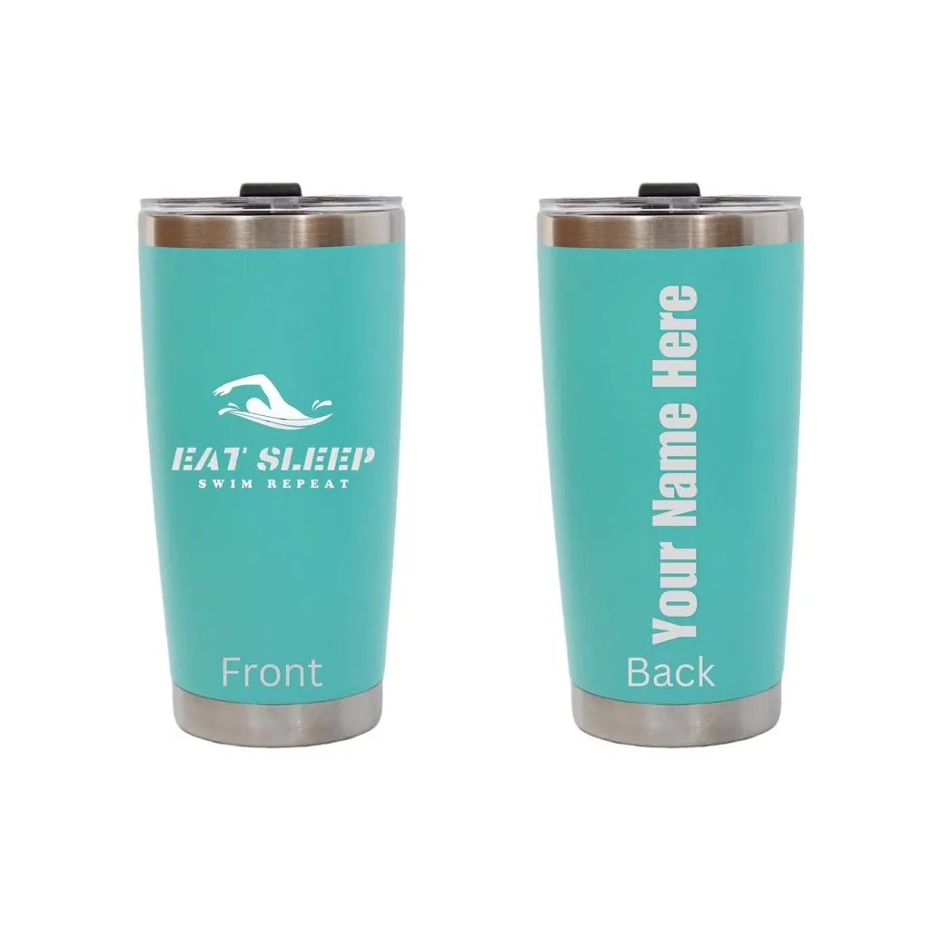 Dashing Nova ™ Personalized Custom Name Tumbler Inspirational Quotes Best Presents Swim Gifts for Swimmers and Coaches
