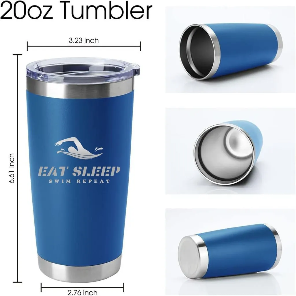 Dashing Nova ™ Personalized Custom Name Tumbler Inspirational Quotes Best Presents Swim Gifts for Swimmers and Coaches