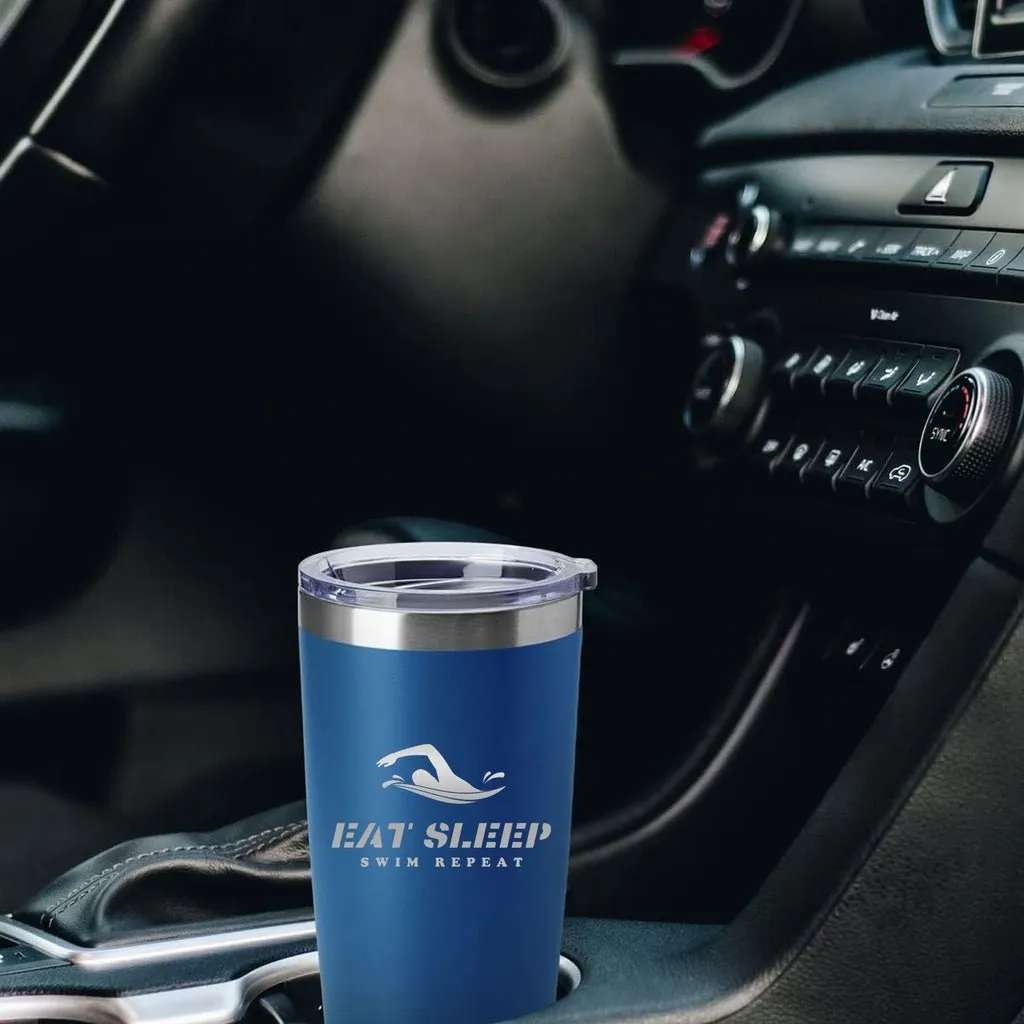 Dashing Nova ™ Personalized Custom Name Tumbler Inspirational Quotes Best Presents Swim Gifts for Swimmers and Coaches