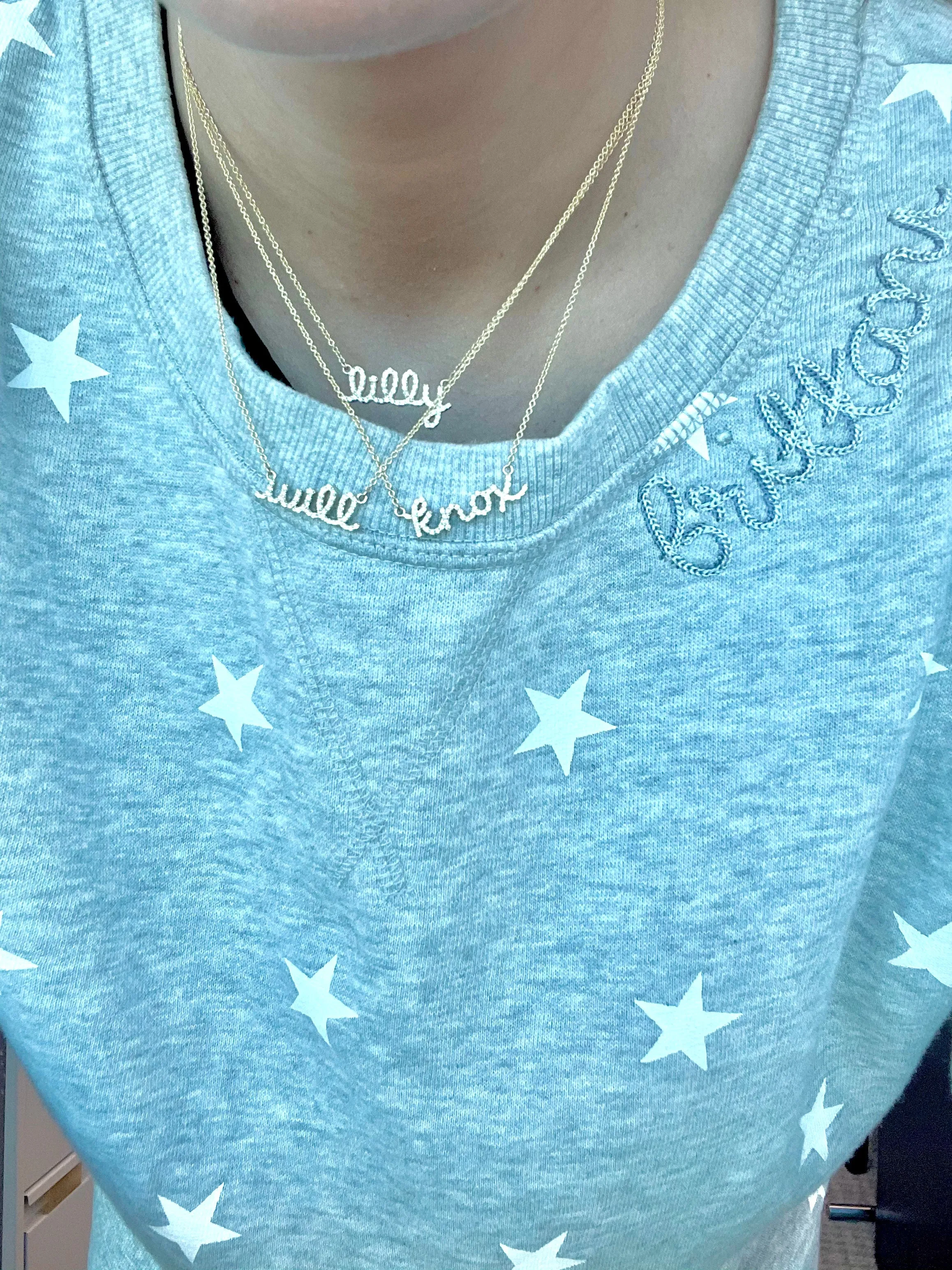 Diamond Script Name Necklace