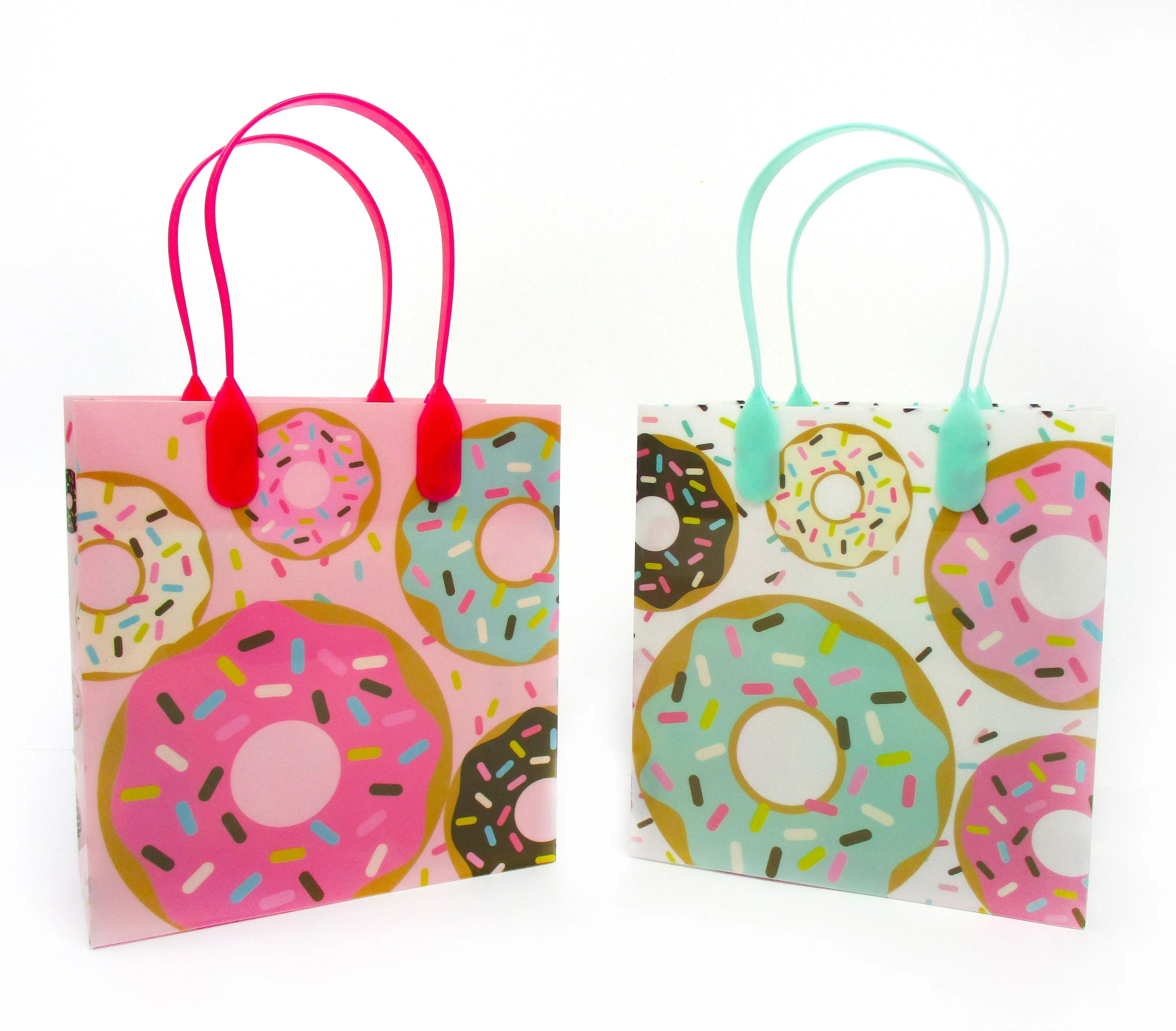 Donuts Party Favor Bags Treat Bags - Set of 6 or 12