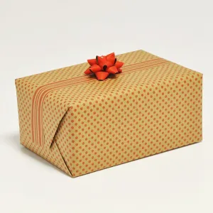 Eco-Spot Stripe Red on Kraft Counter Roll