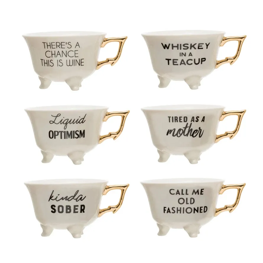 Fun Sayings Teacups