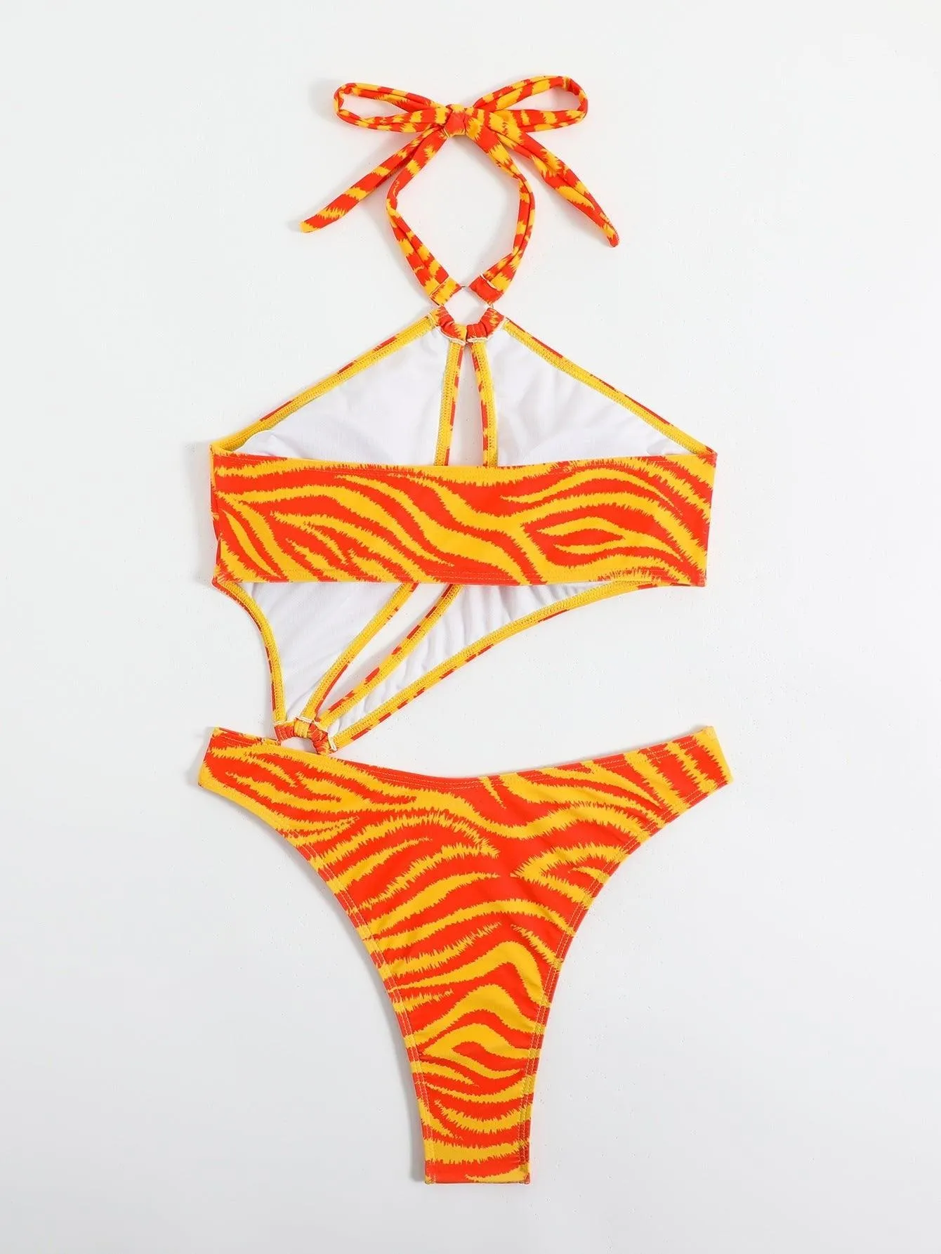 GFIT® New Sexy One Piece Tiger Stripe Swimsuit