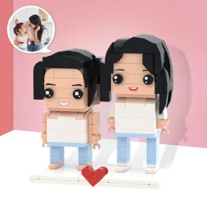 Gifts for Mum Customizable Fully Body 2 People Custom Brick Figures