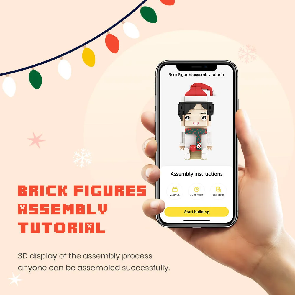 Gifts for Mum Customizable Fully Body 2 People Custom Brick Figures