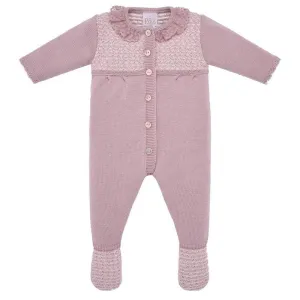 Girls Pink Knit All In One