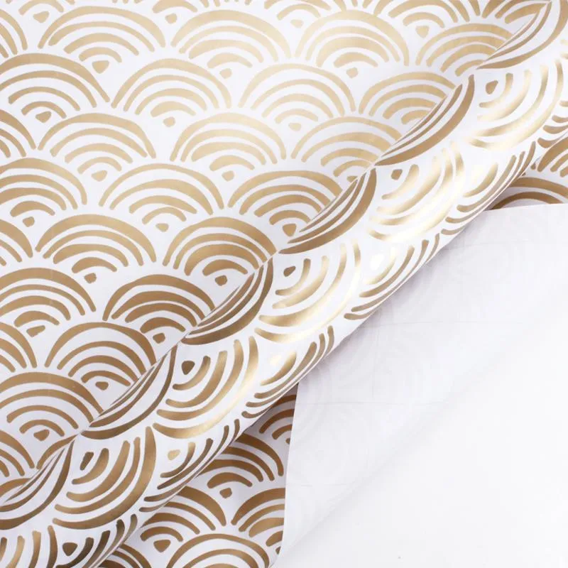 Gold Rainbows Wrapping Paper Roll