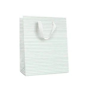 Green Painted Stripe Gift Bag