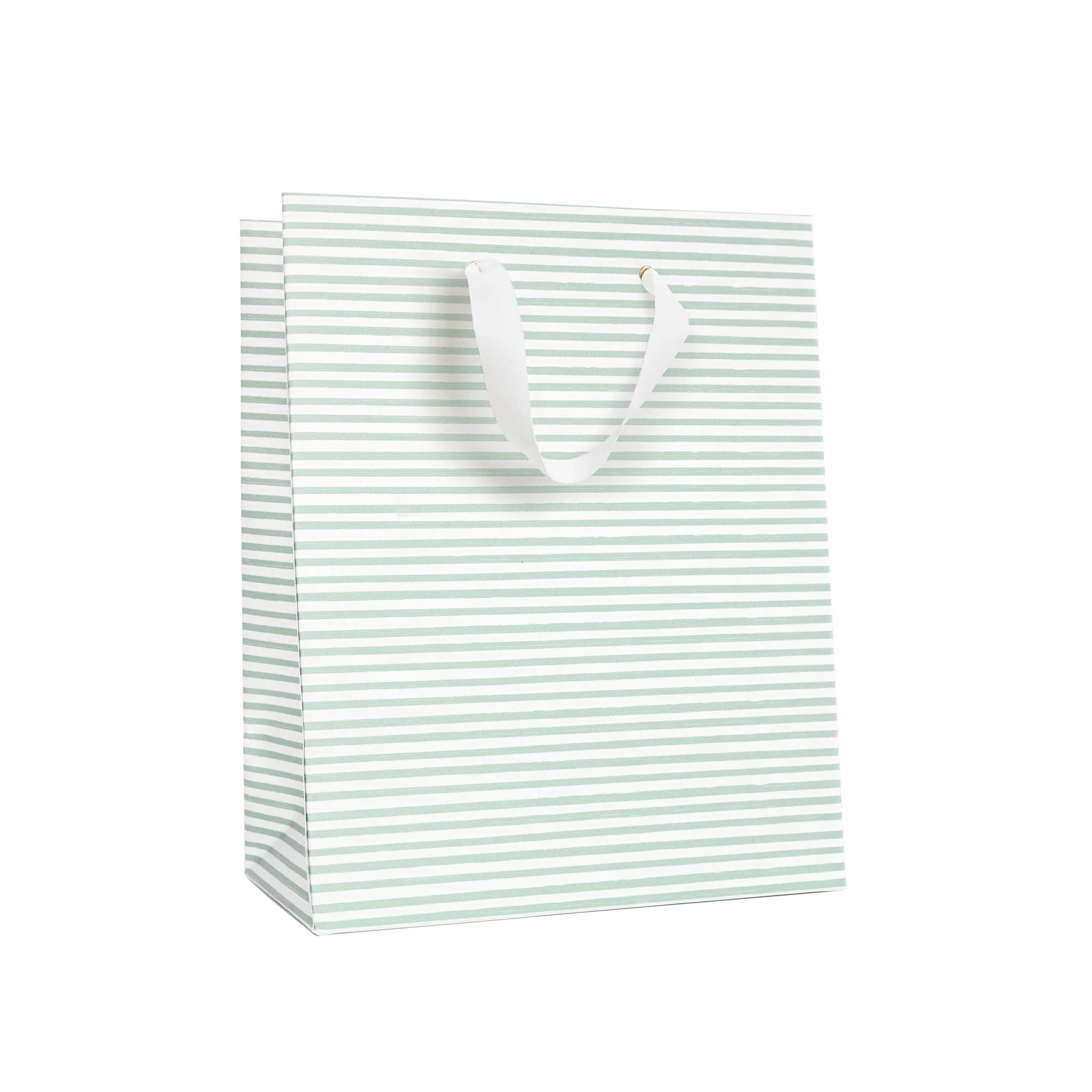Green Painted Stripe Gift Bag