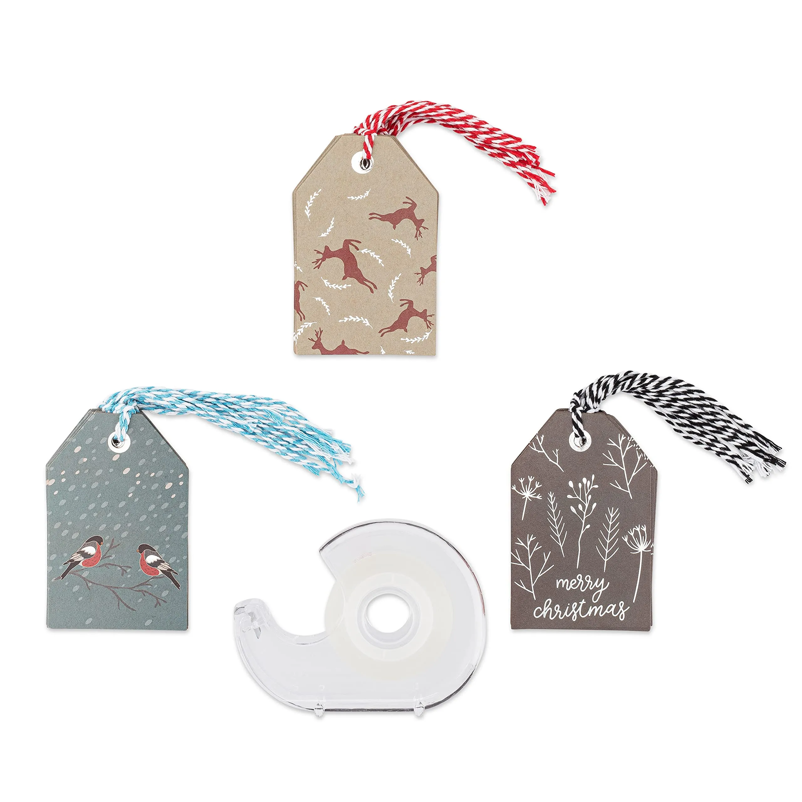 K-Kraft Elegant Christmas and Every Day Wrapping Paper Set: 3 Rolls with Matching Tags
