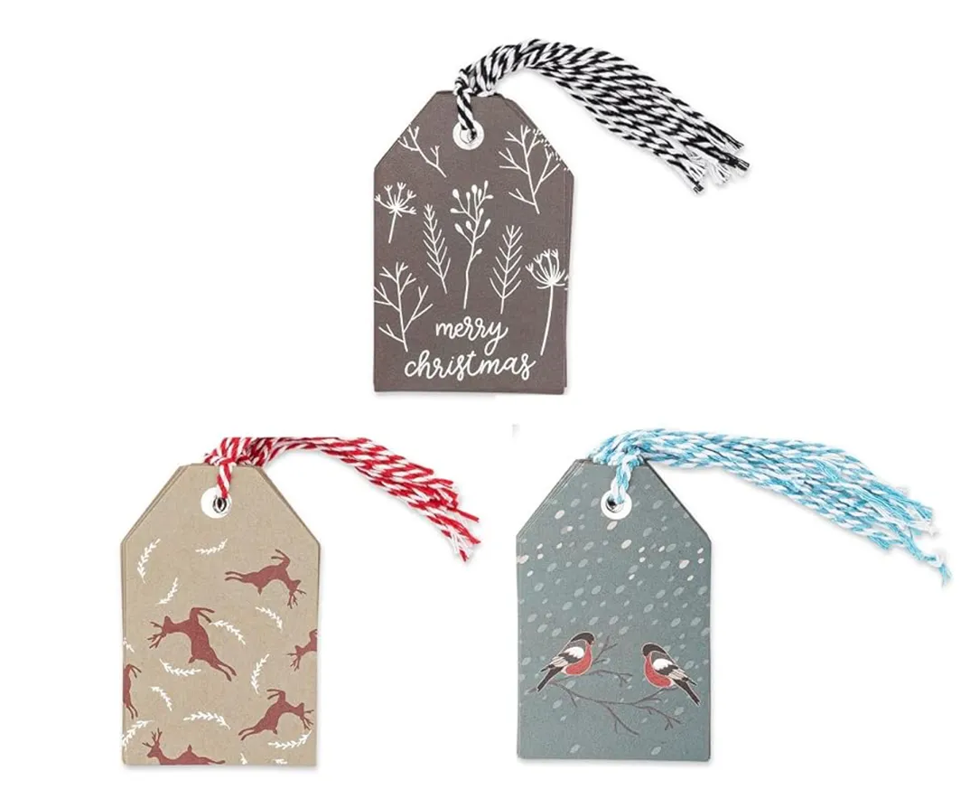 K-Kraft Elegant Christmas and Every Day Wrapping Paper Set: 3 Rolls with Matching Tags