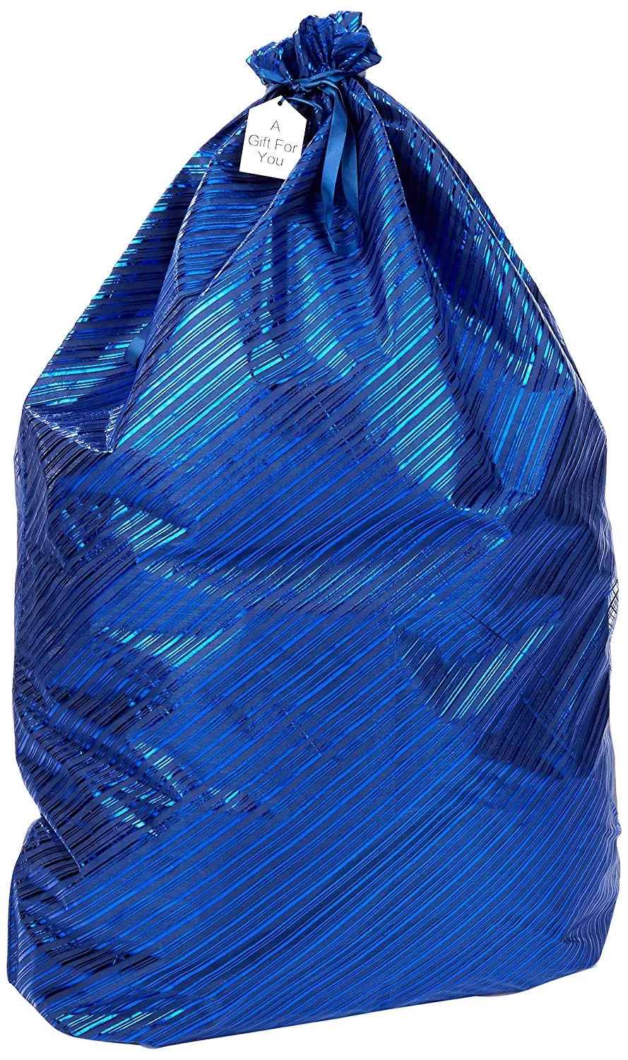 K-Kraft Giant Blue Gift Bag (26 x 35.5 inches) Reusable Easy-to-Use to easily wrap large presents or store wrapping paper and Christmas decorations