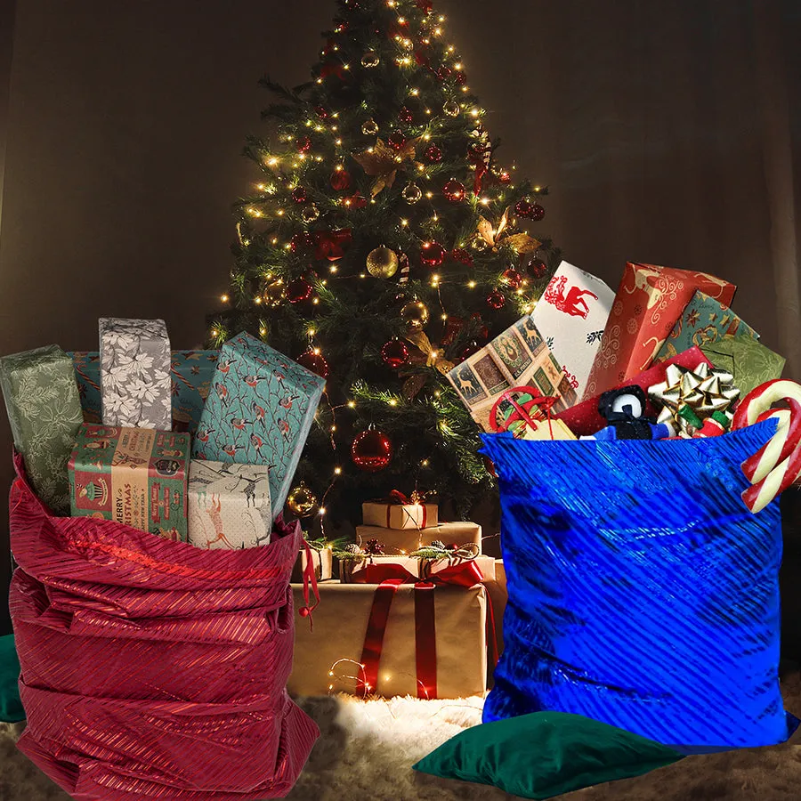 K-Kraft Giant Blue Gift Bag (26 x 35.5 inches) Reusable Easy-to-Use to easily wrap large presents or store wrapping paper and Christmas decorations