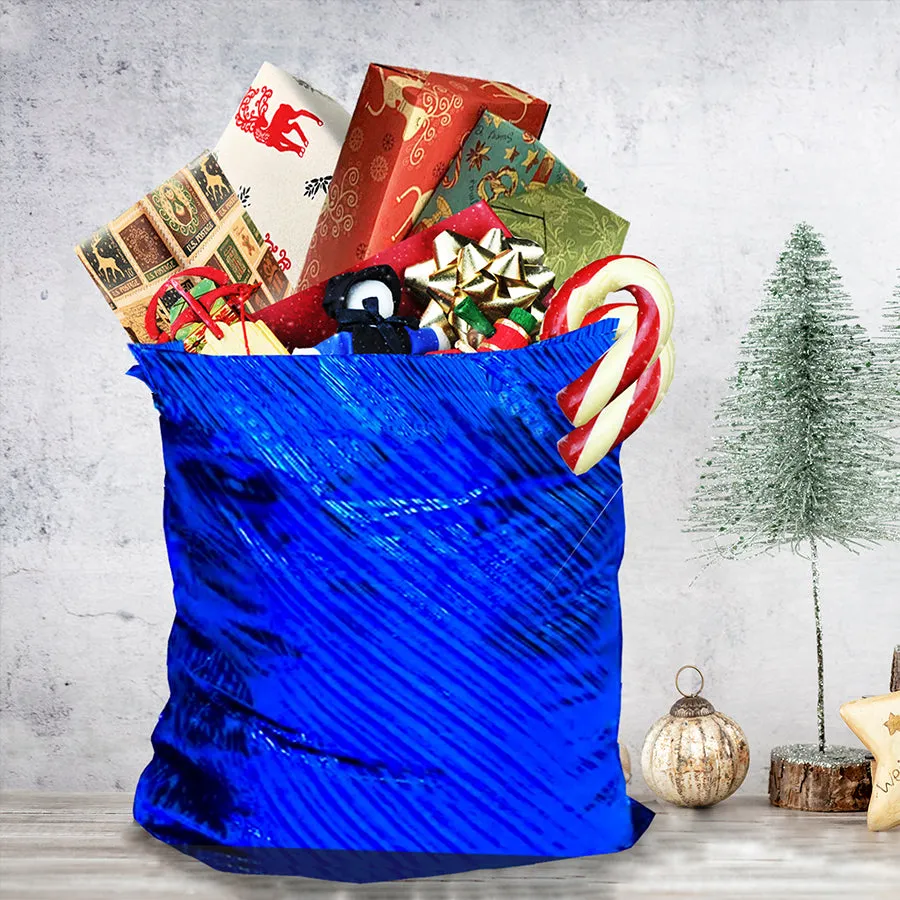 K-Kraft Giant Blue Gift Bag (26 x 35.5 inches) Reusable Easy-to-Use to easily wrap large presents or store wrapping paper and Christmas decorations