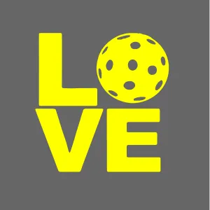 LOVE With Pickleball | Pickleball Car Decal And Pickleball Sticker | Customizable Color