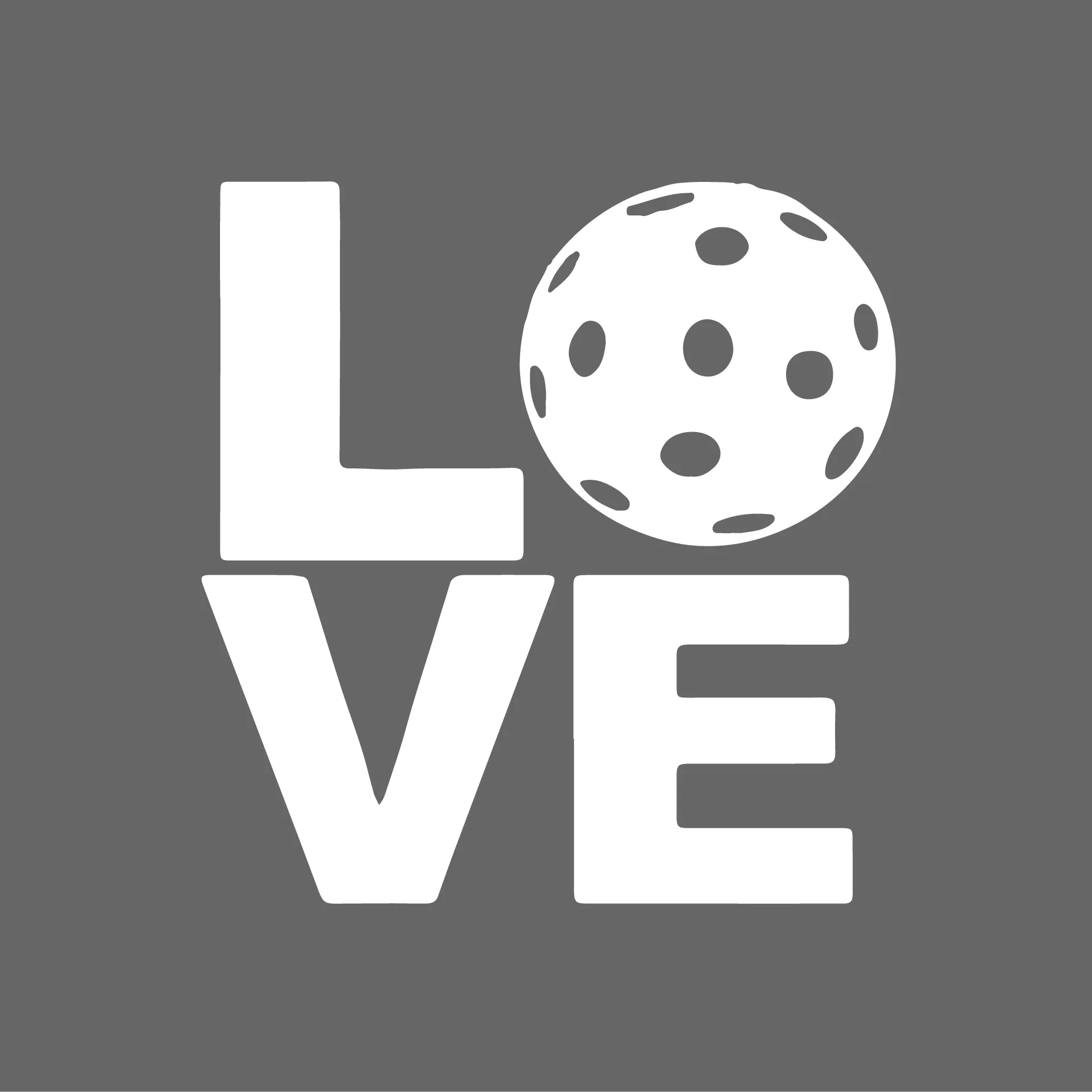 LOVE With Pickleball | Pickleball Car Decal And Pickleball Sticker | Customizable Color