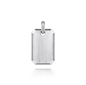 Men's Sterling Silver Dog Tag Pendant