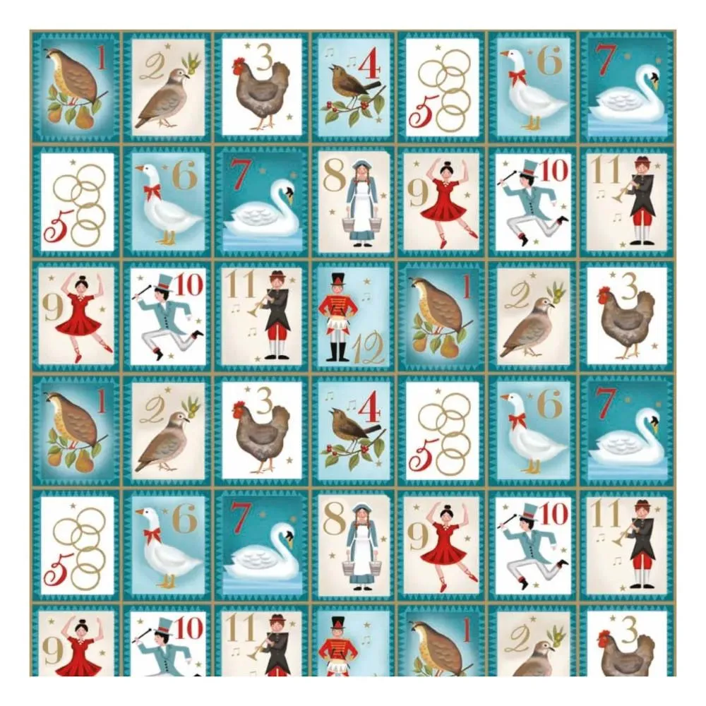 Museums & Galleries Gift Wrapping Paper Roll - 12 Days of Christmas