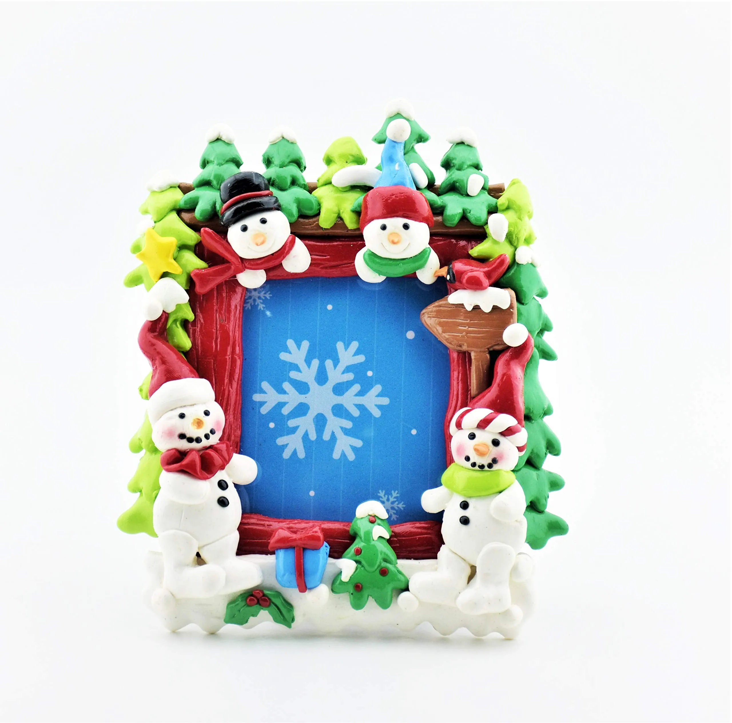 My Party Suppliers Merry Xmas 3D Photo Frame Ornaments Glass Photo Frames Desktop Craft Home Decor Birthday Gifts Love Picture Frame for Gift/Christmas Gift (1 pcs Random Design)