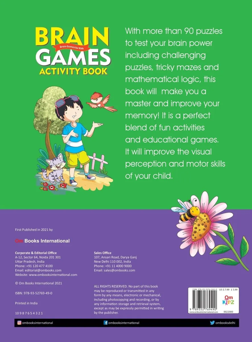 Om Books International Brain Games Activity Book Level 1: Binder 1