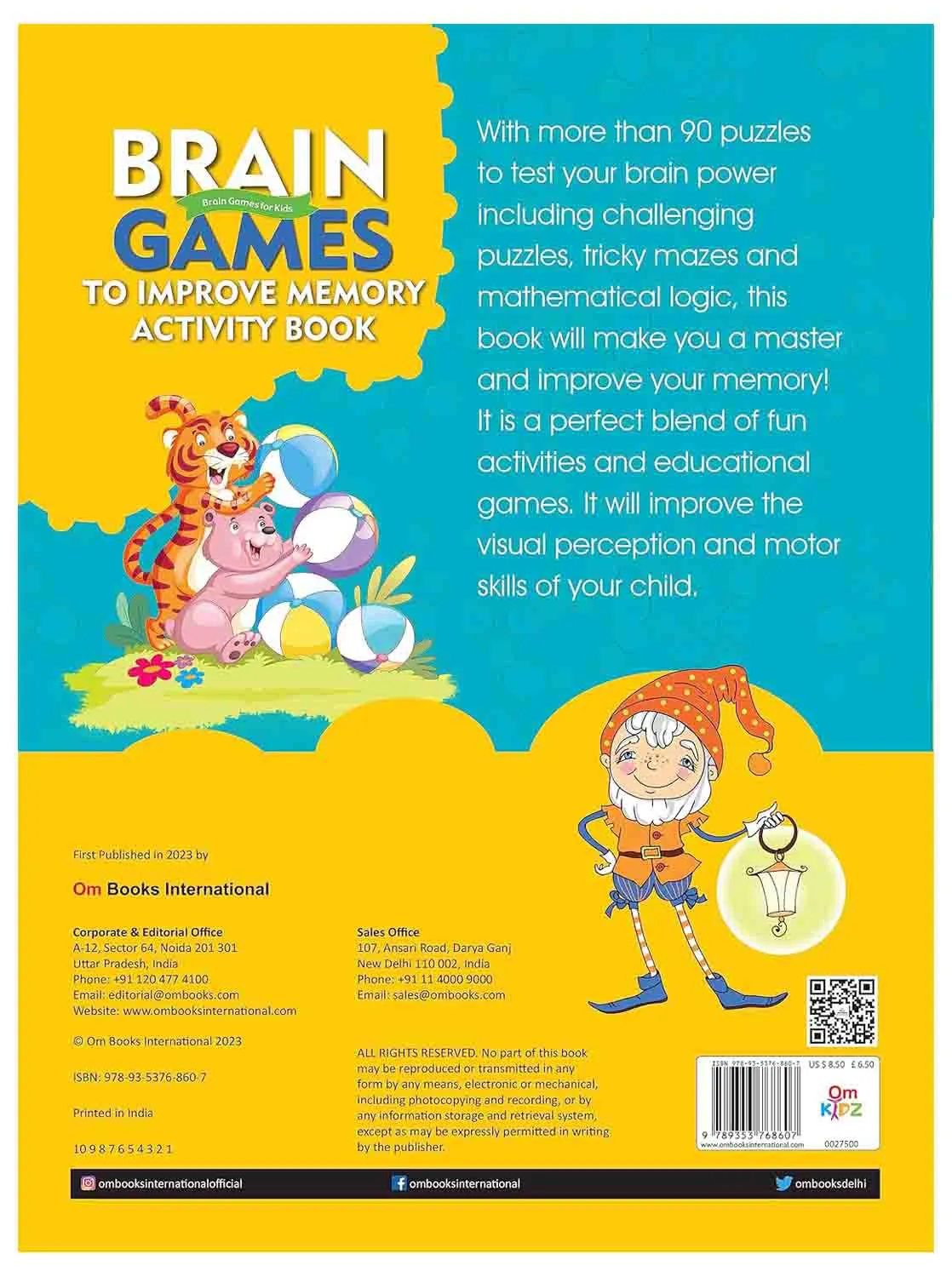 Om Books International Brain Games to Improve Memory Activity Book Level 3 Binder 2