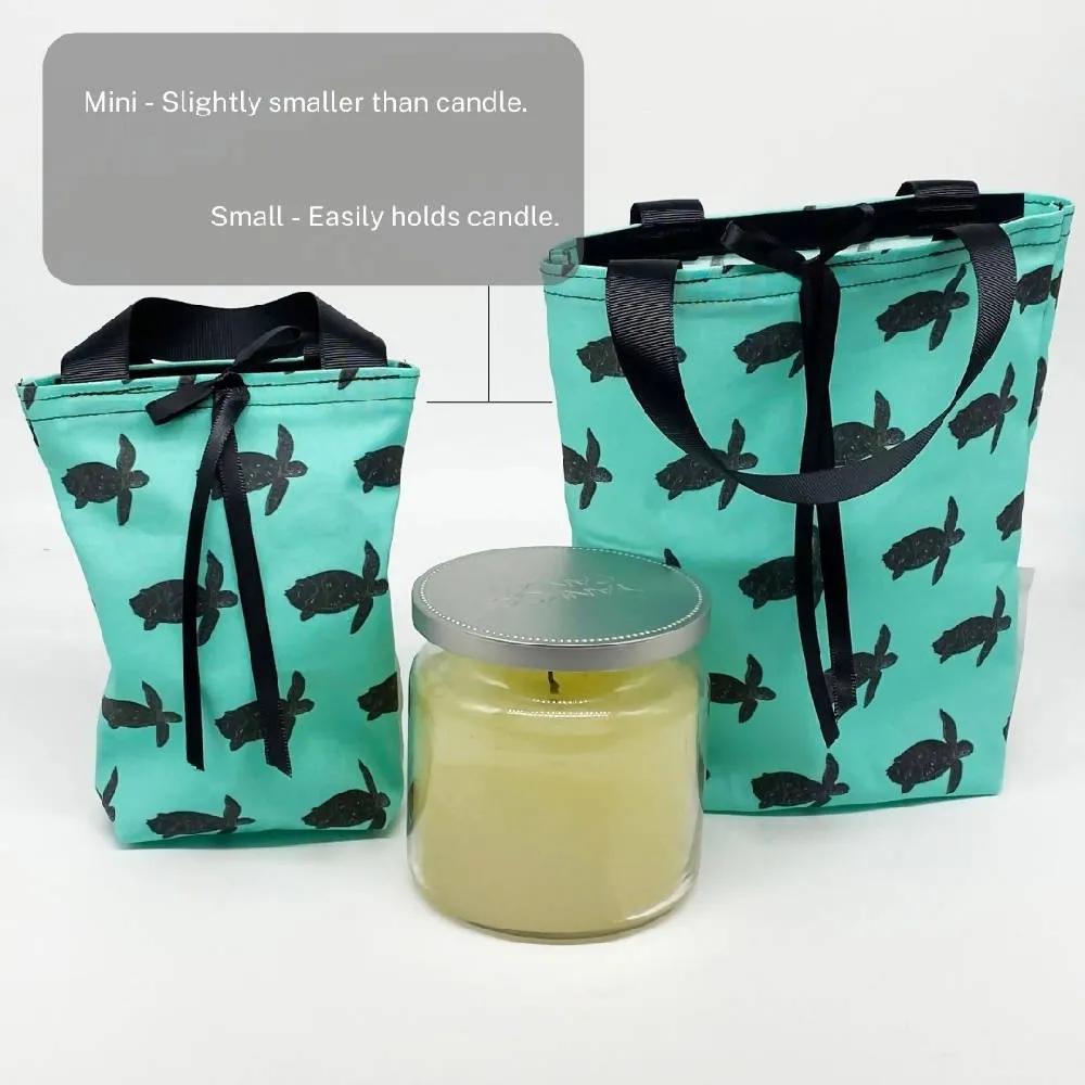 Palm Tree Reusable Cloth Gift Bags - Set of 5