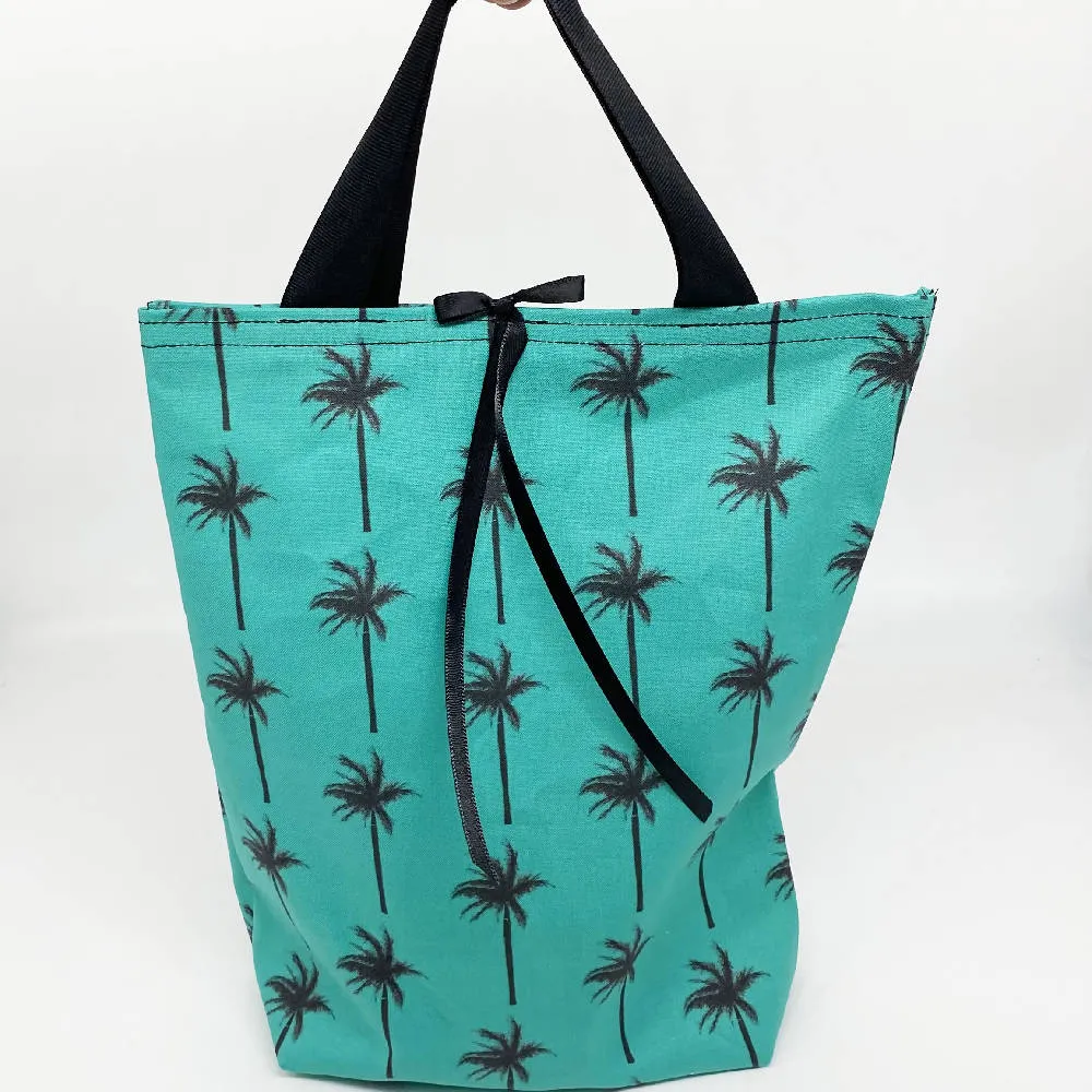 Palm Tree Reusable Cloth Gift Bags - Set of 5