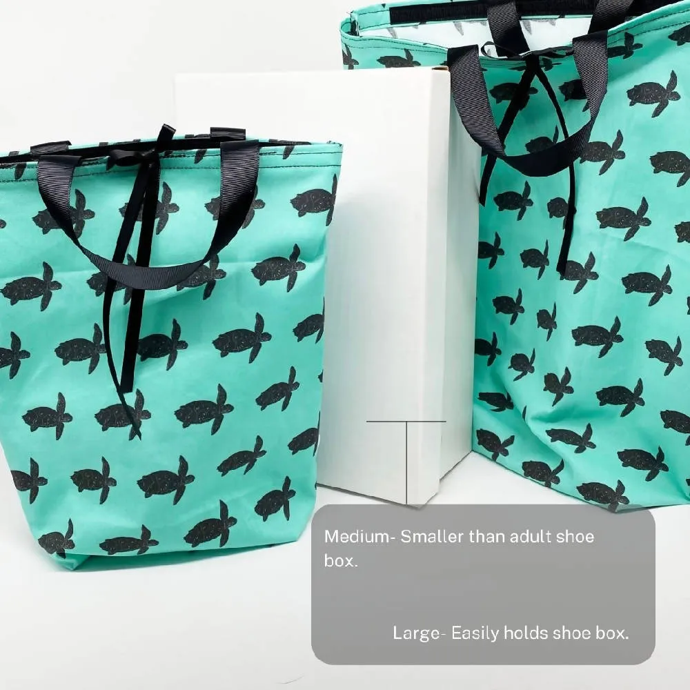 Palm Tree Reusable Cloth Gift Bags - Set of 5