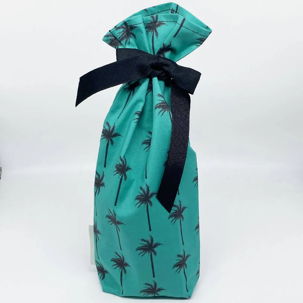 Palm Tree Reusable Cloth Gift Bags - Set of 5
