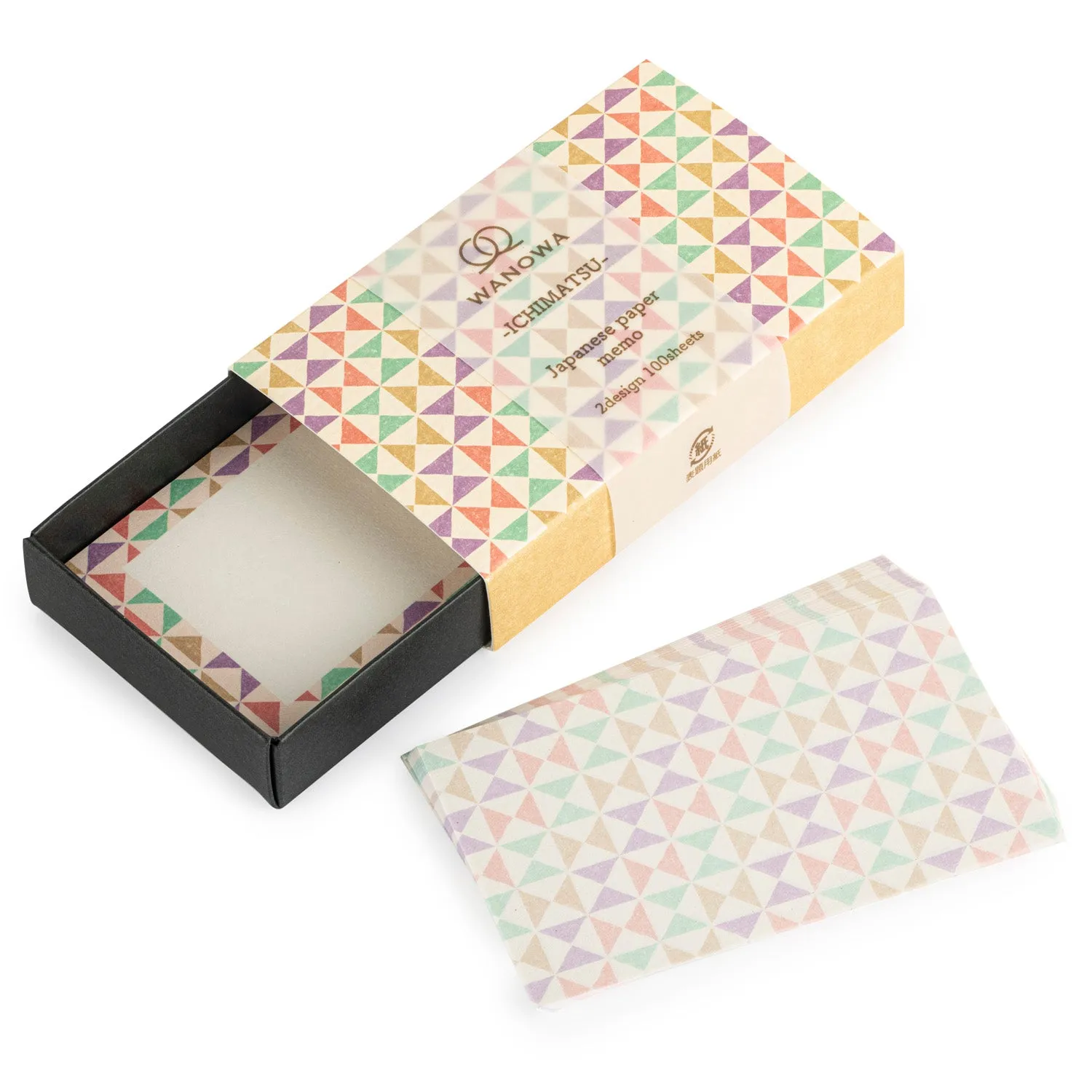 Pastel Triangles Japanese Paper Memo Box