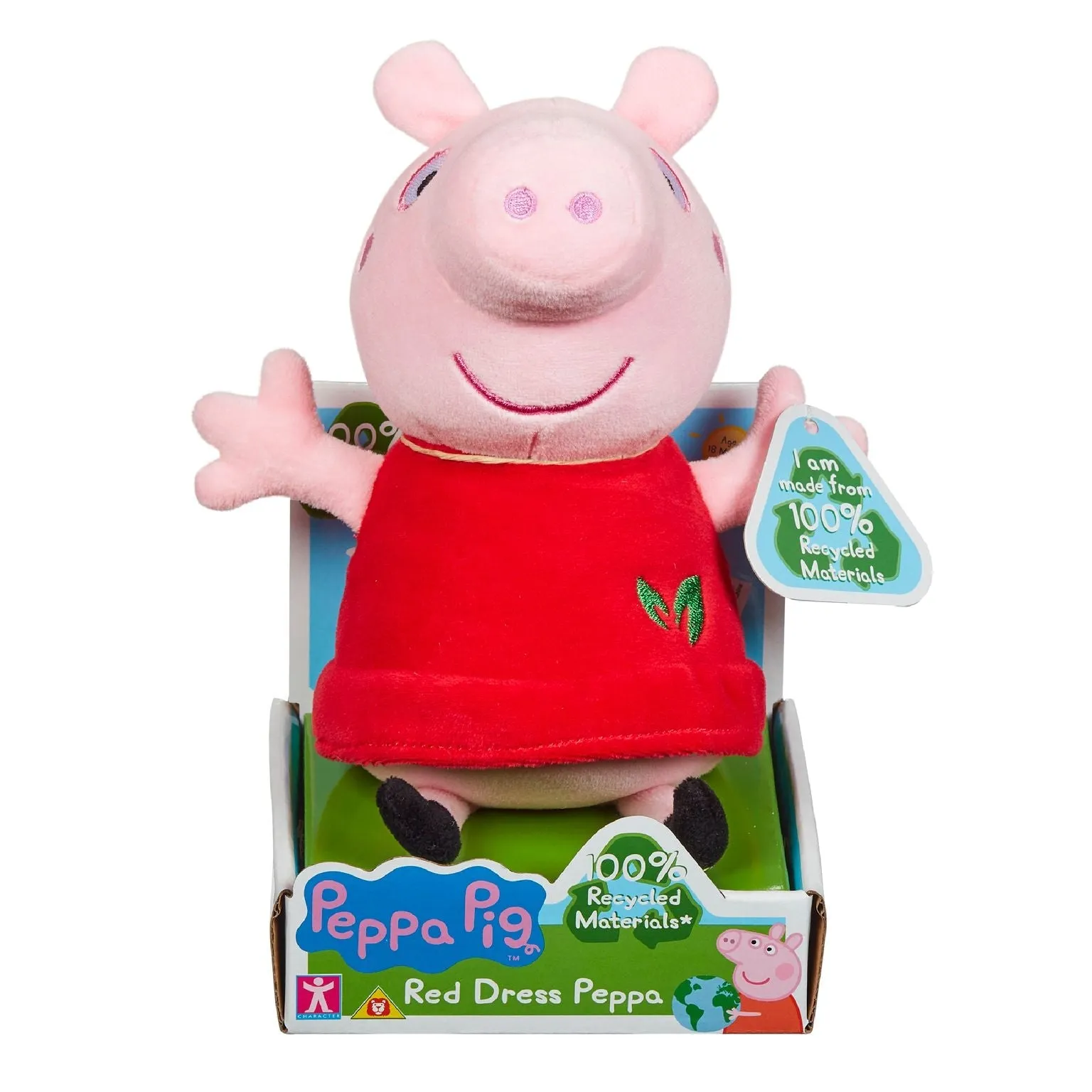 Peppa Pig Eco Plush Red Dress Peppa
