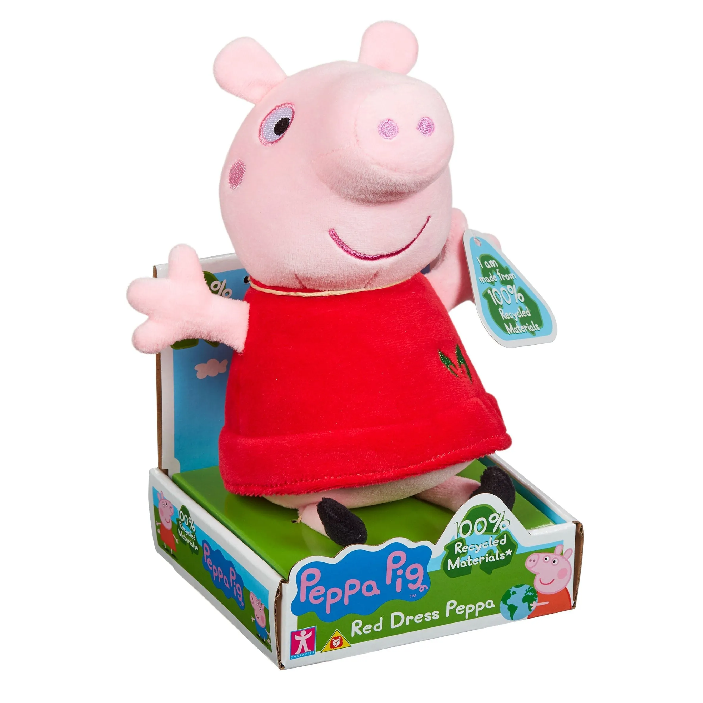 Peppa Pig Eco Plush Red Dress Peppa